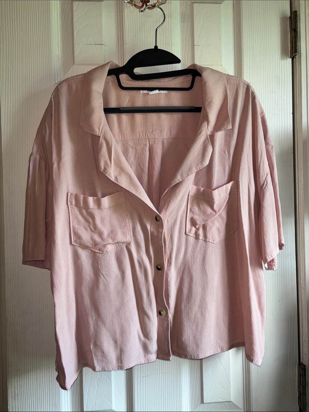 O'Neill Blush Pink Short-Sleeve Button-Down Shirt
